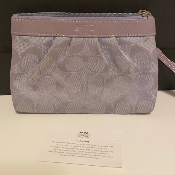 Purple Coach Wristlet - Picture 1 of 8